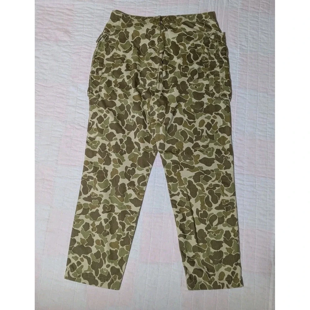 Gap Men 33x30 Duck Camo Utility Pants Cotton Cargo Relaxed Fit Baggy Double Knee